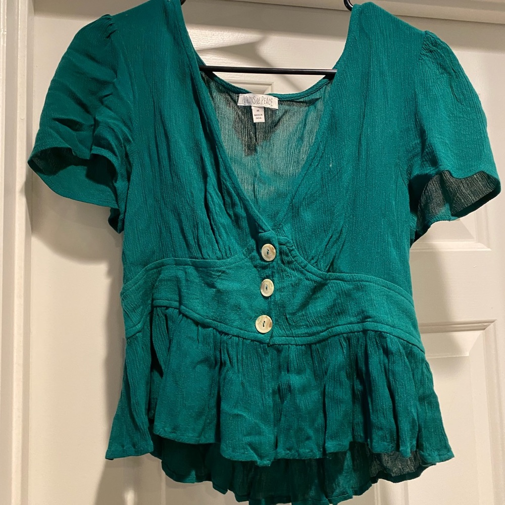 Button up flowy crop top